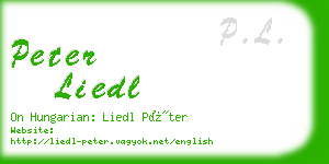 peter liedl business card